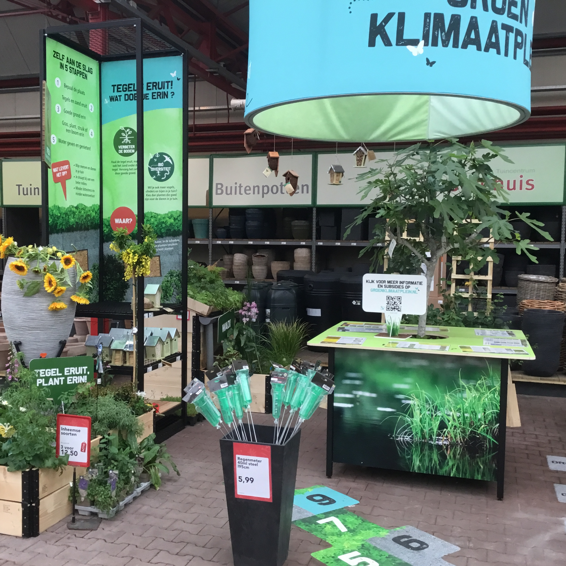 Groen klimaatplein Tuincenter Claes